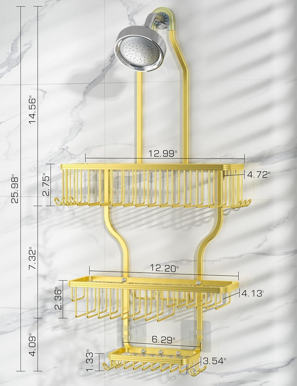Never Rust Shower Caddy Hanging