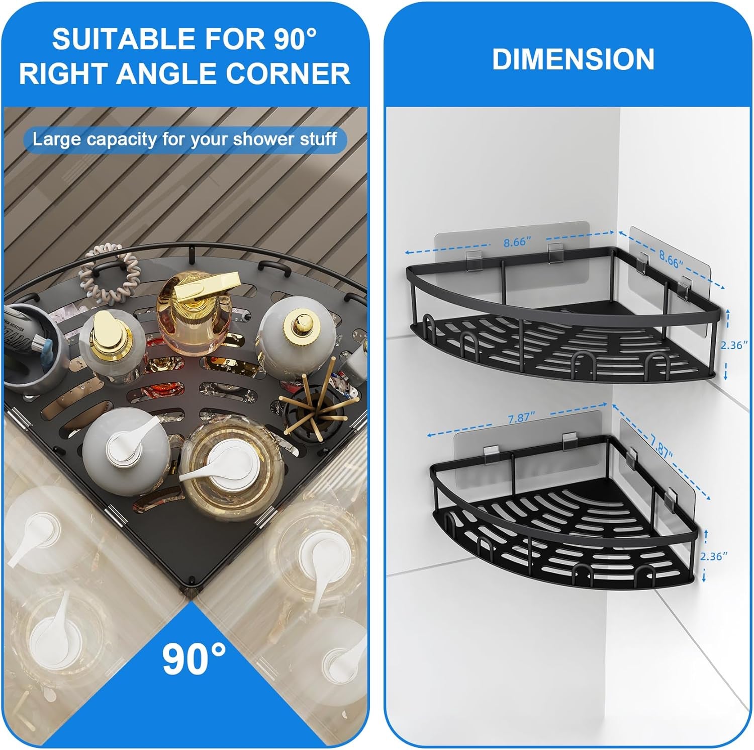 Adhesive Corner Shower Caddy
