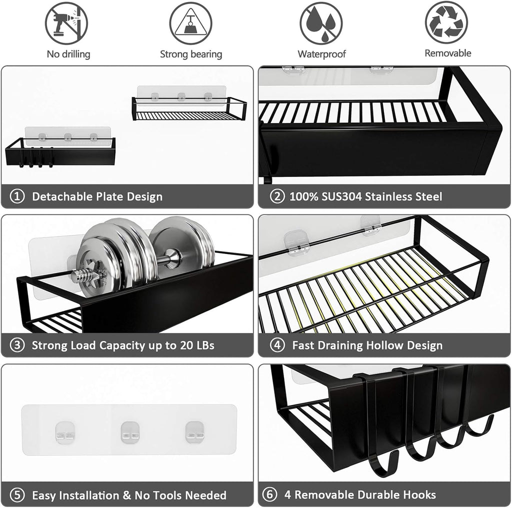 Adhesive Shower Caddy (No Drill)