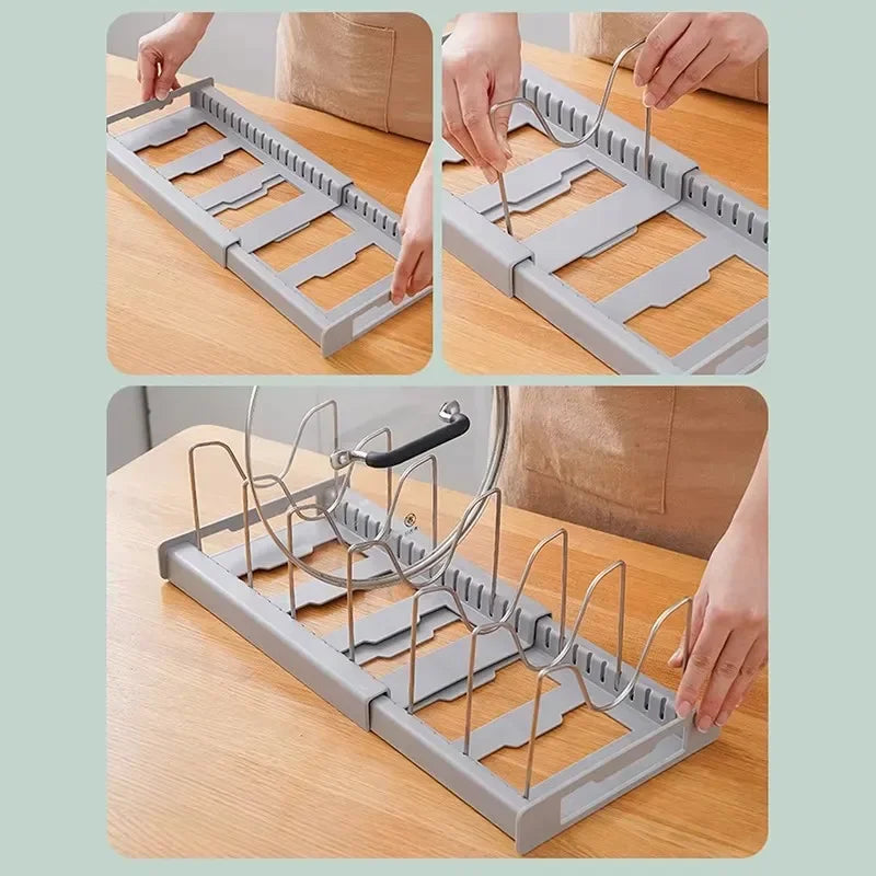 Expandable Pot & Lid Organizer