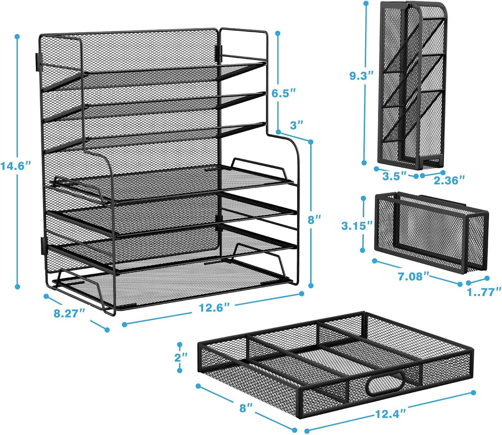 7-Tier Desk Organizer with Drawer