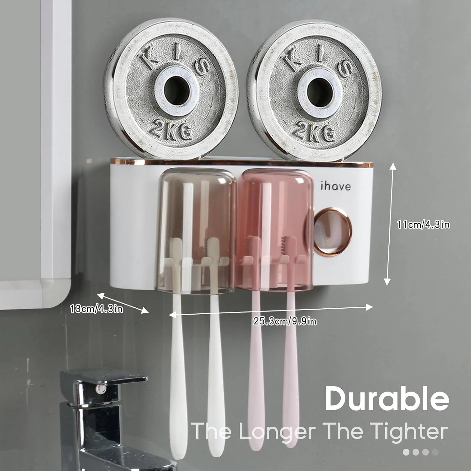 Toothbrush Holders With Toothpaste Dispenser