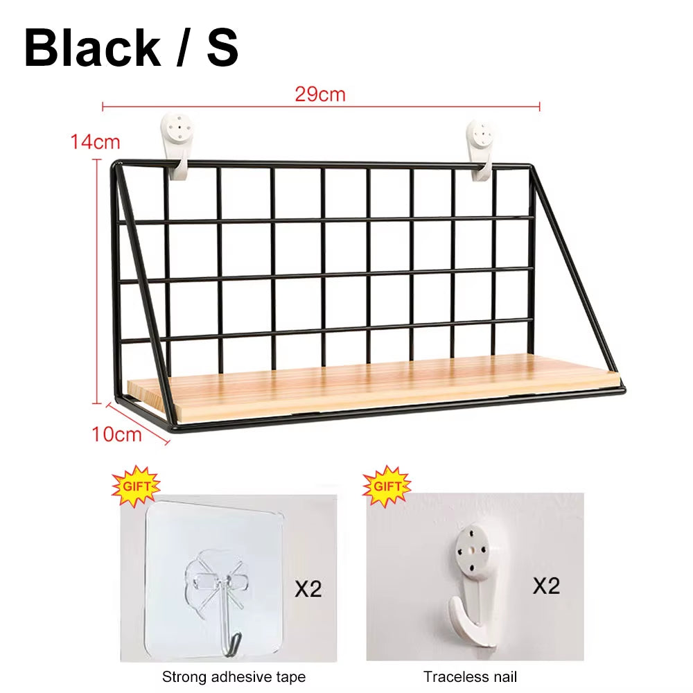 No-Drill Wooden Spice Rack (Adhesive)