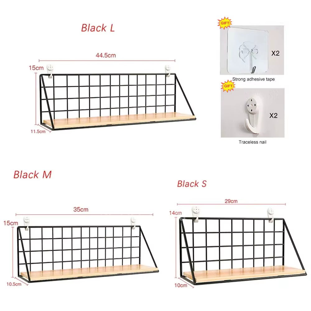 No-Drill Wooden Spice Rack (Adhesive)