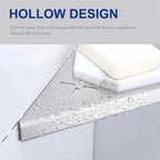 White 10" Corner Shower Shelf