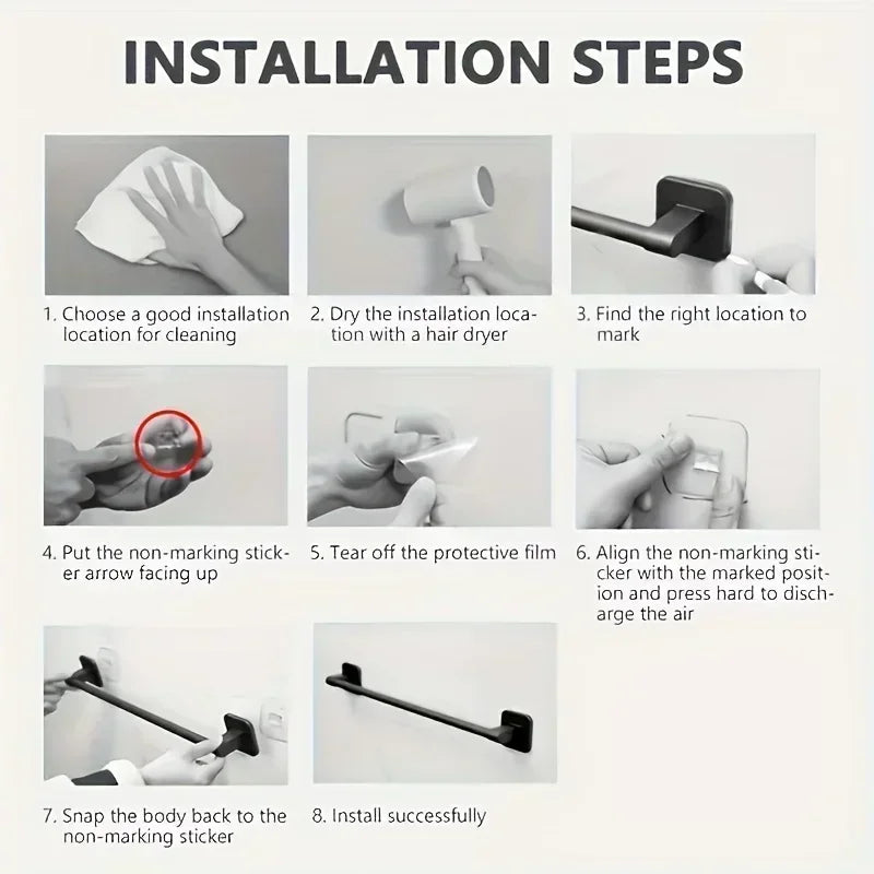 Adhesive Towel Holder (No-Drill)