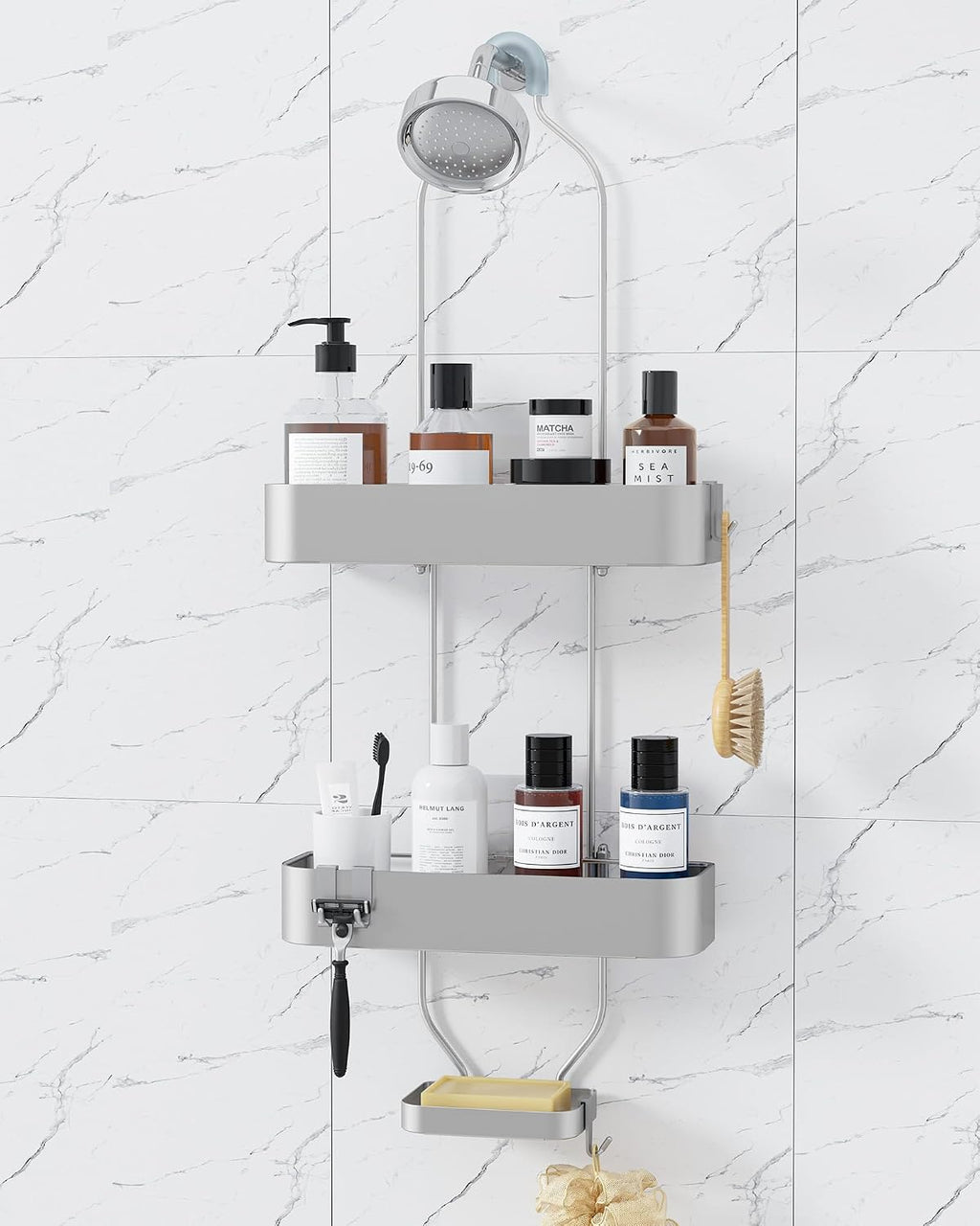 Silver Hanging Shower Caddy 