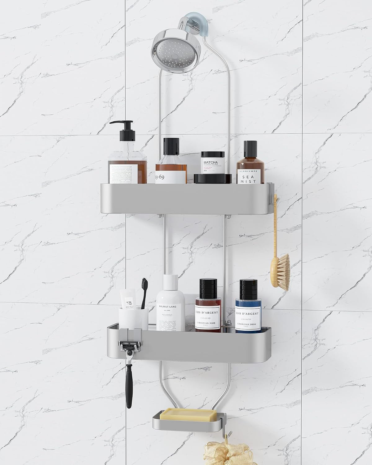 Silver Hanging Shower Caddy 