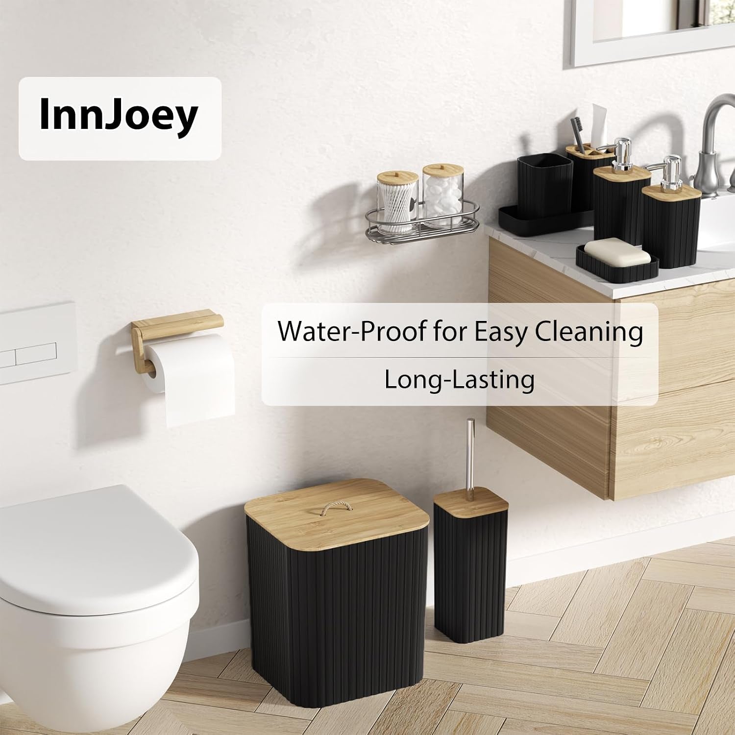 10PC Blcak Bathroom Accessories Set 