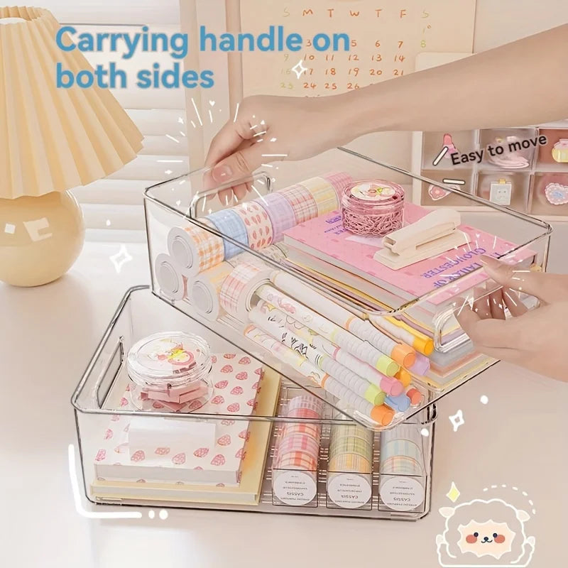 Stackable Clear Plastic Storage Bins