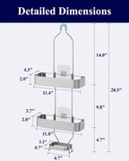 Silver Hanging Shower Caddy 