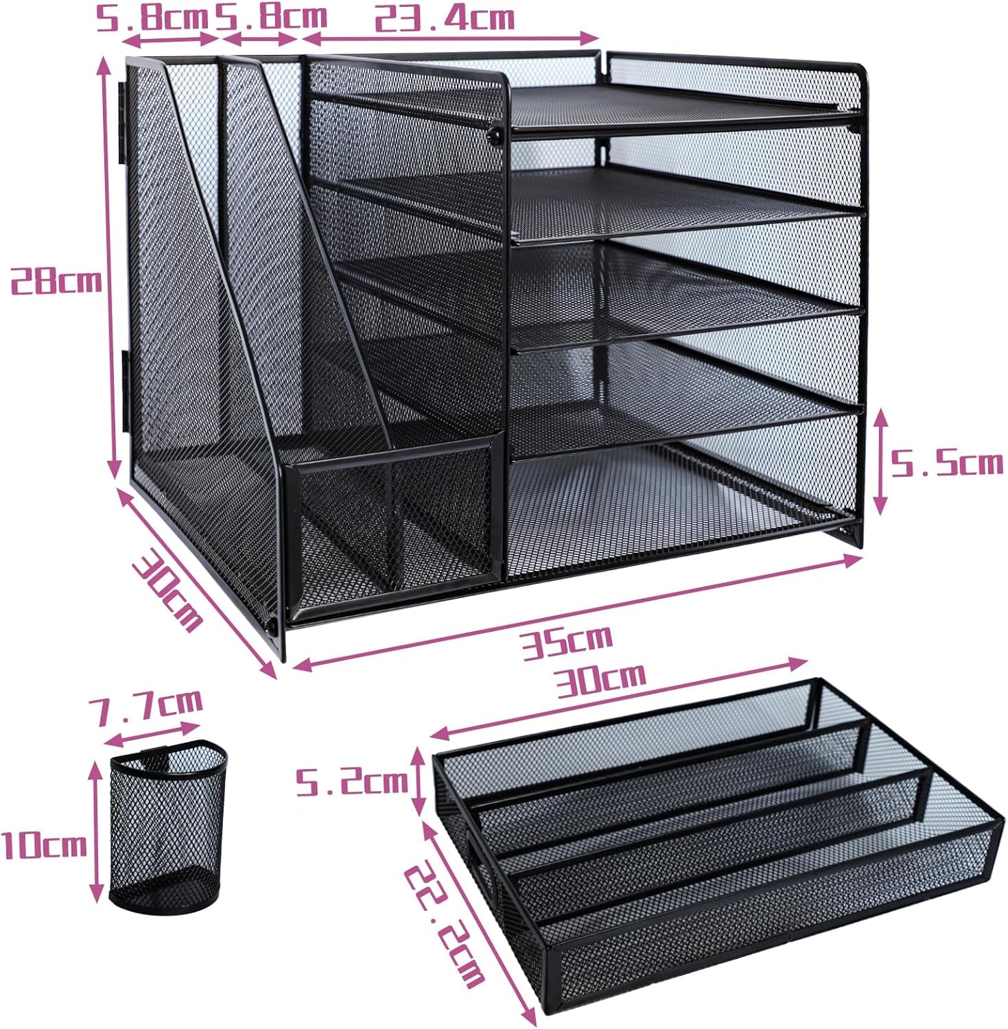Desk Organizers and Accessories with File Holder