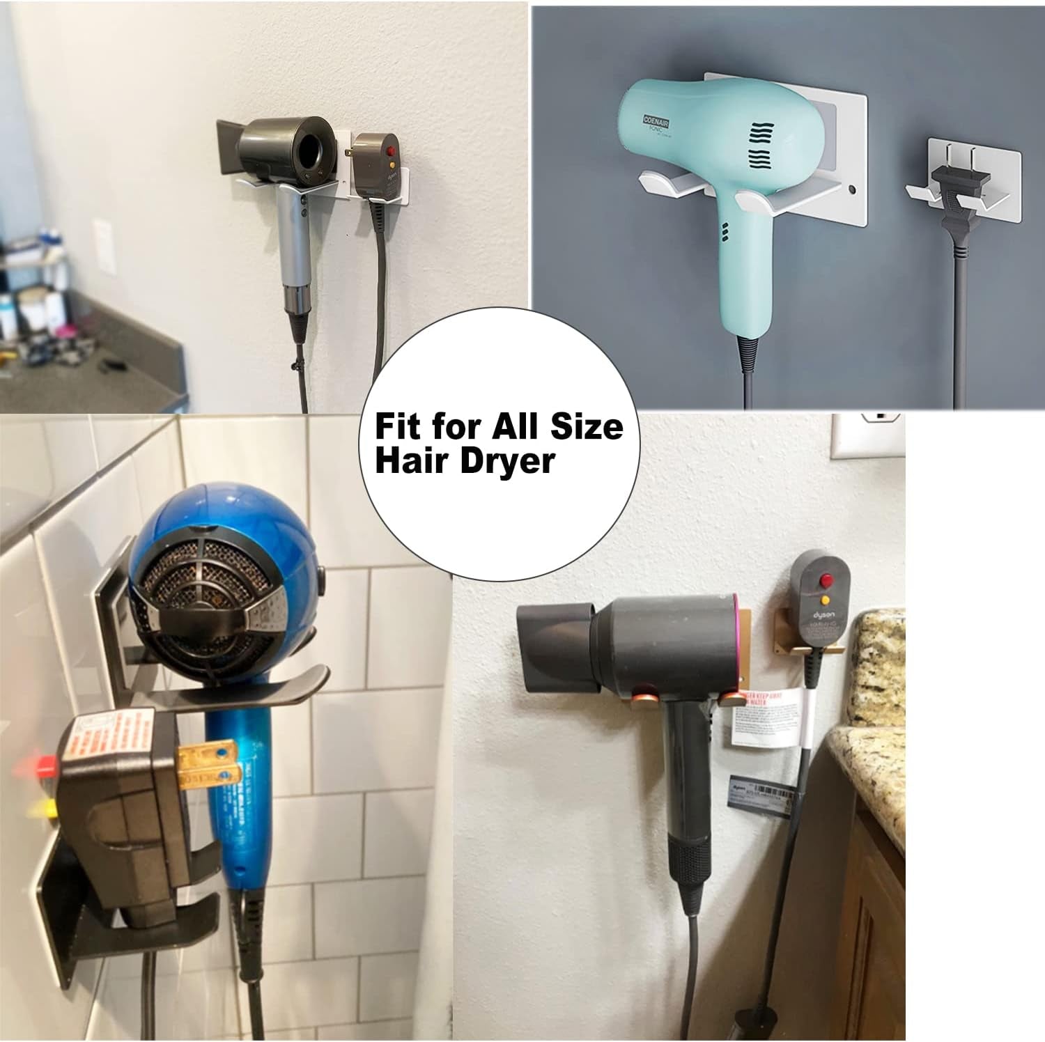 Self Adhesive Hair Dryer Holder 
