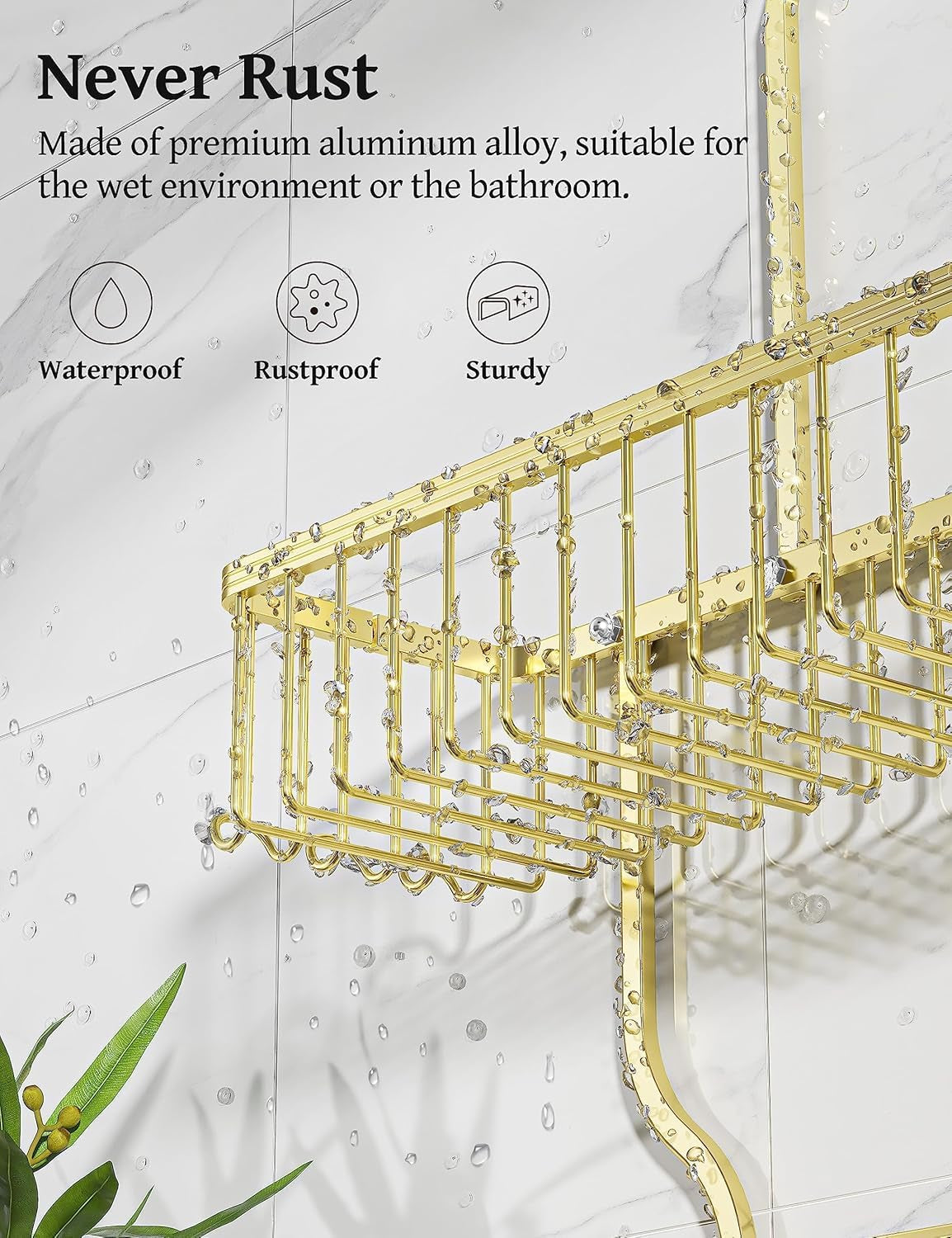Never Rust Shower Caddy Hanging