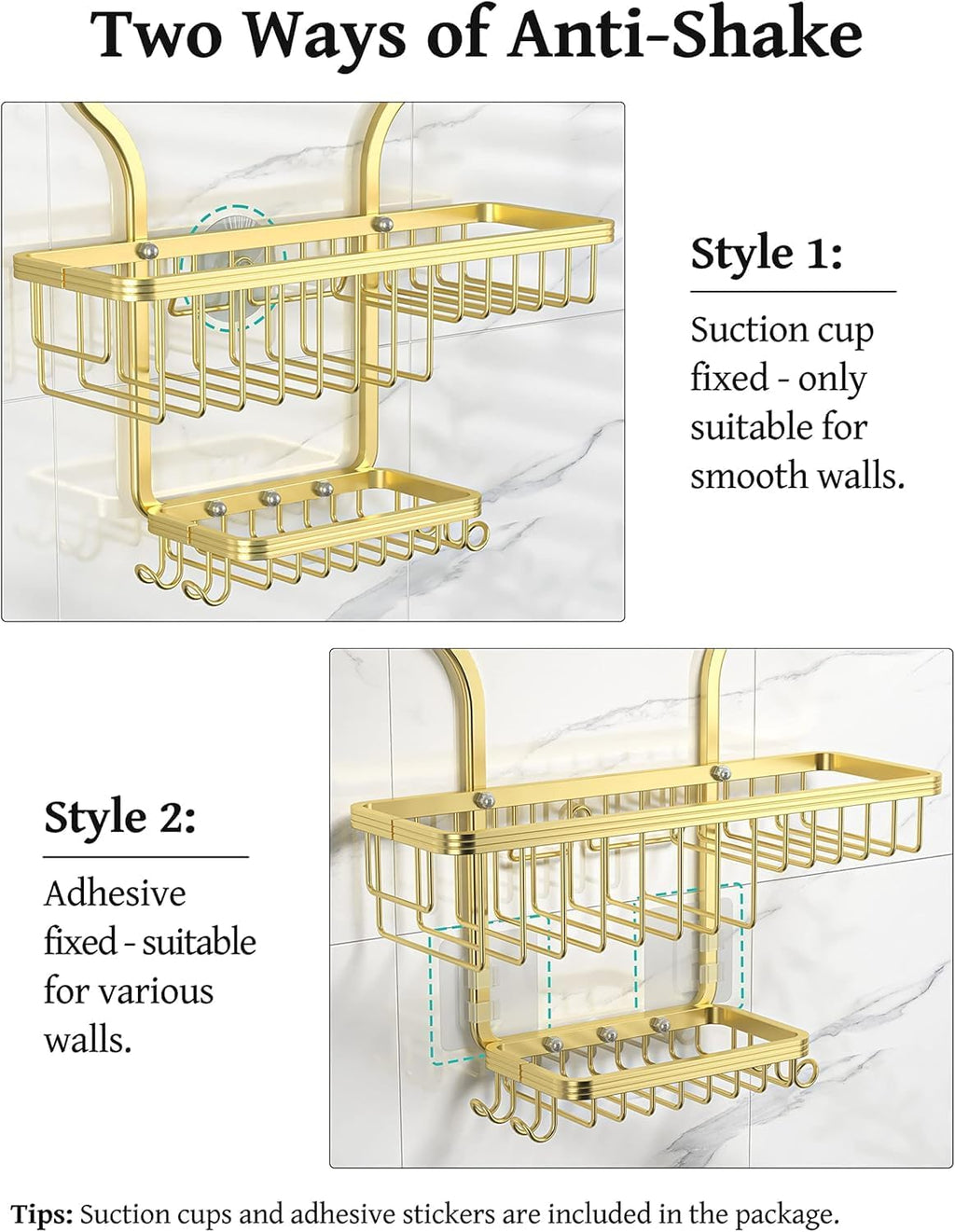 Never Rust Shower Caddy Hanging
