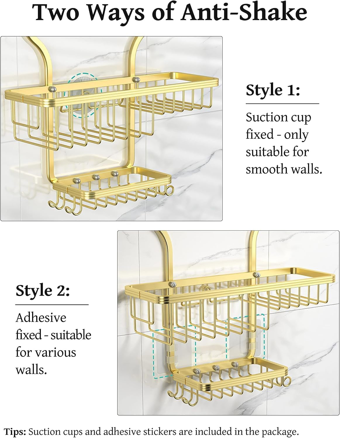 Never Rust Shower Caddy Hanging
