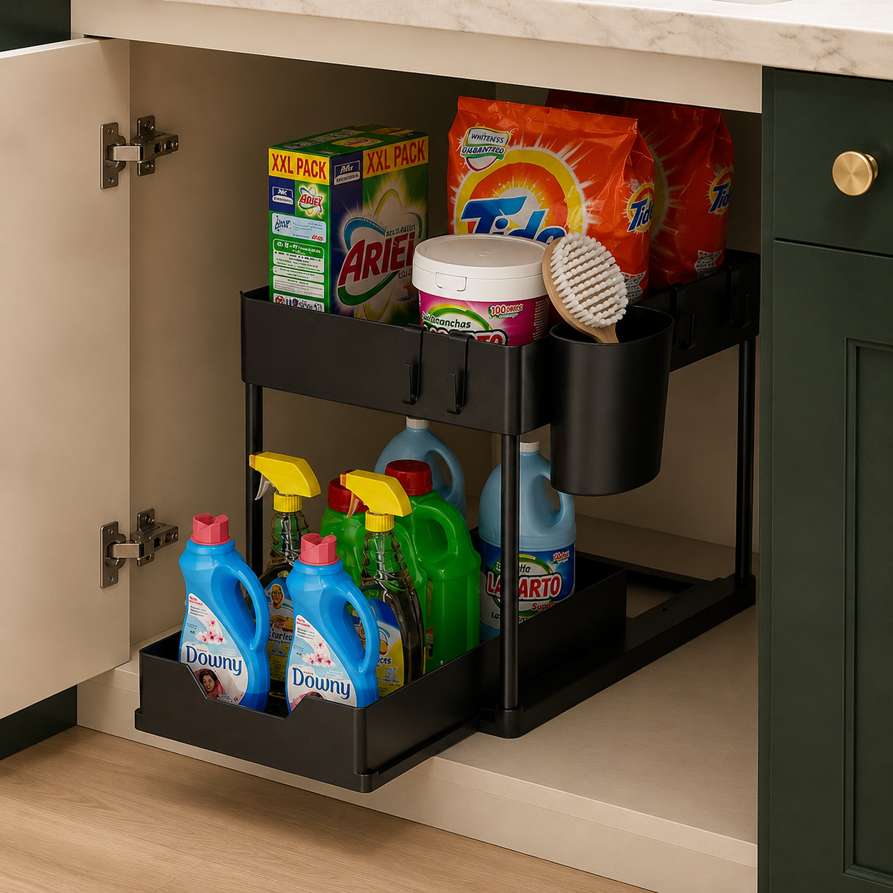 2-Tier Sliding Under Sink Organizer