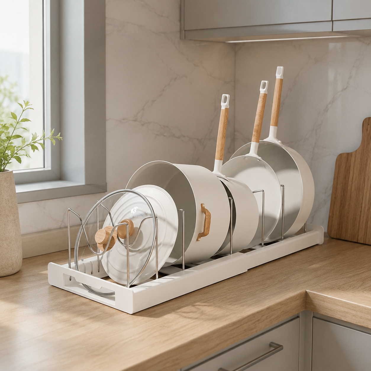 Expandable Pot & Lid Organizer