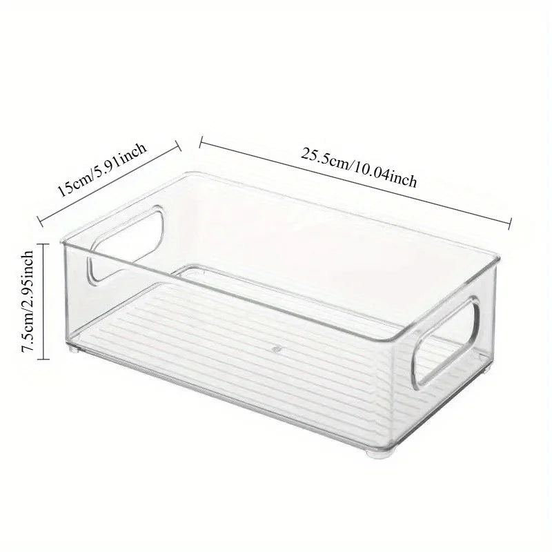 Stackable Clear Plastic Storage Bins