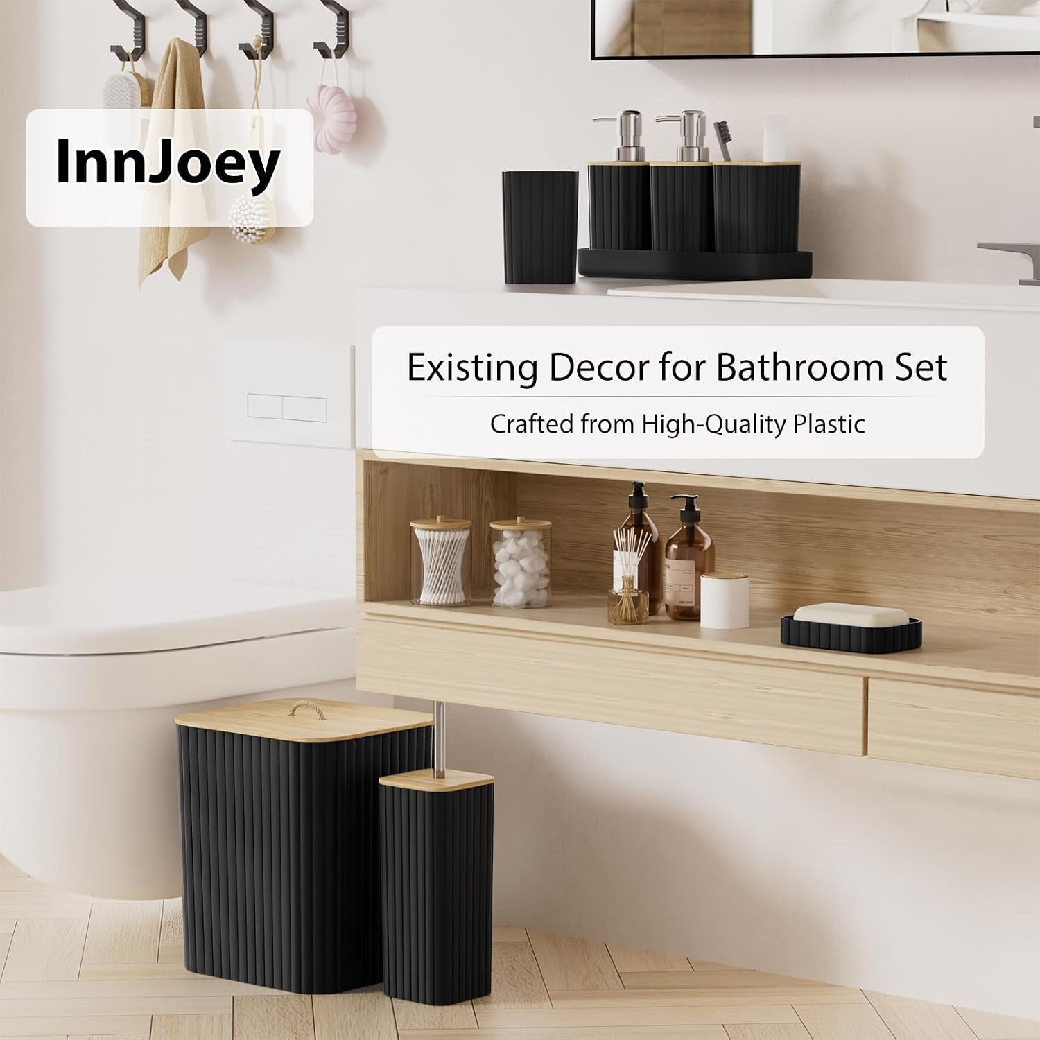 10PC Blcak Bathroom Accessories Set 