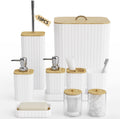 10PC White Bathroom Accessories Set