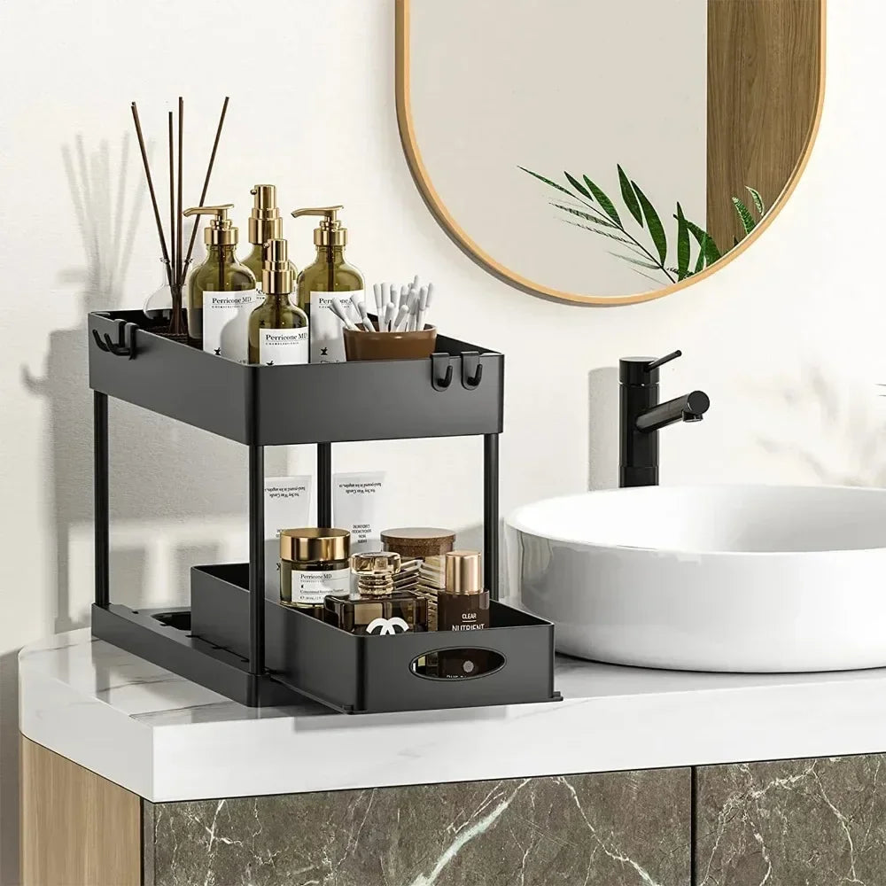 2-Tier Sliding Under Sink Organizer