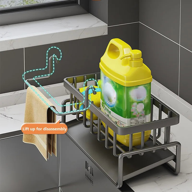 Self-Draining Kitchen Sink Organizer