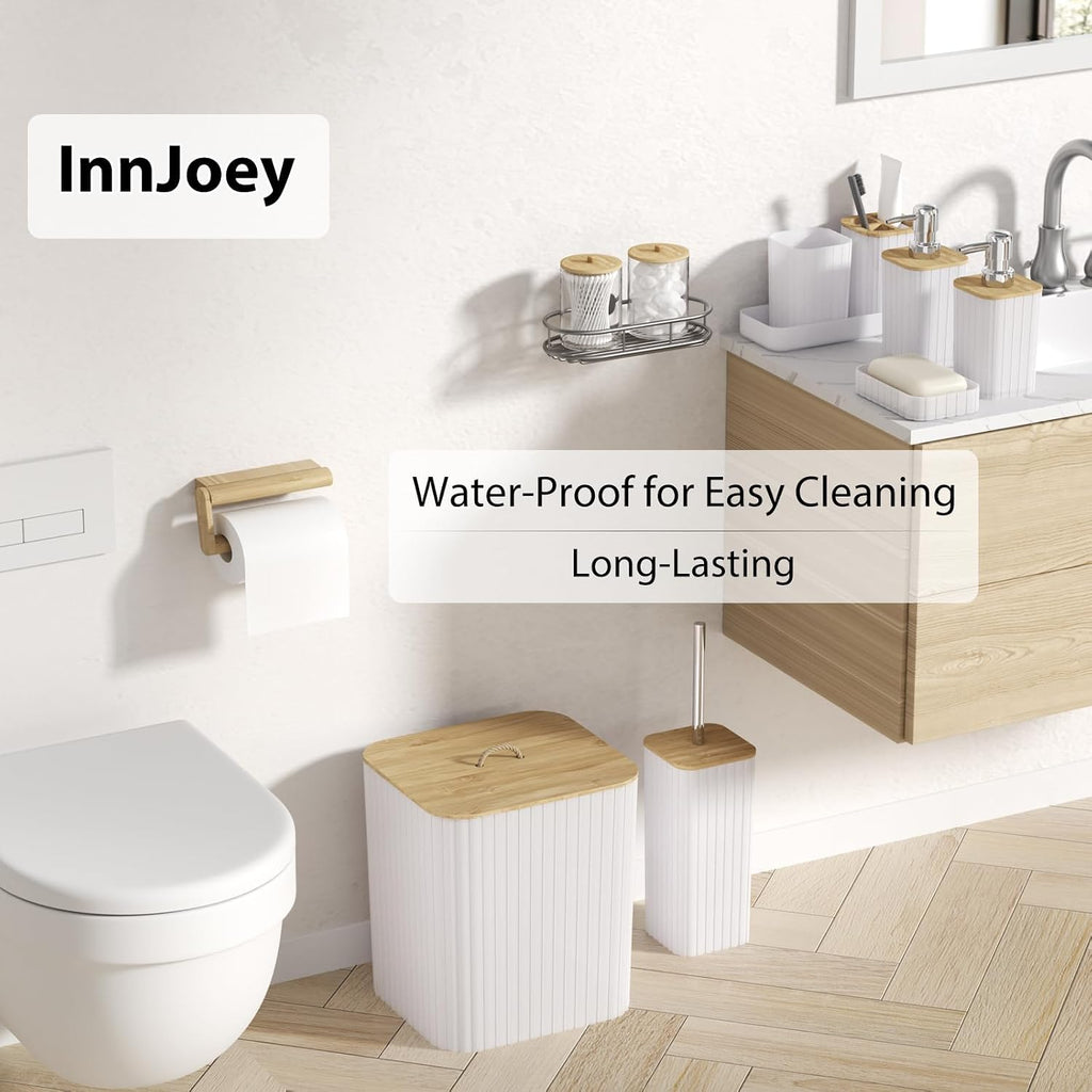 10PC White Bathroom Accessories Set