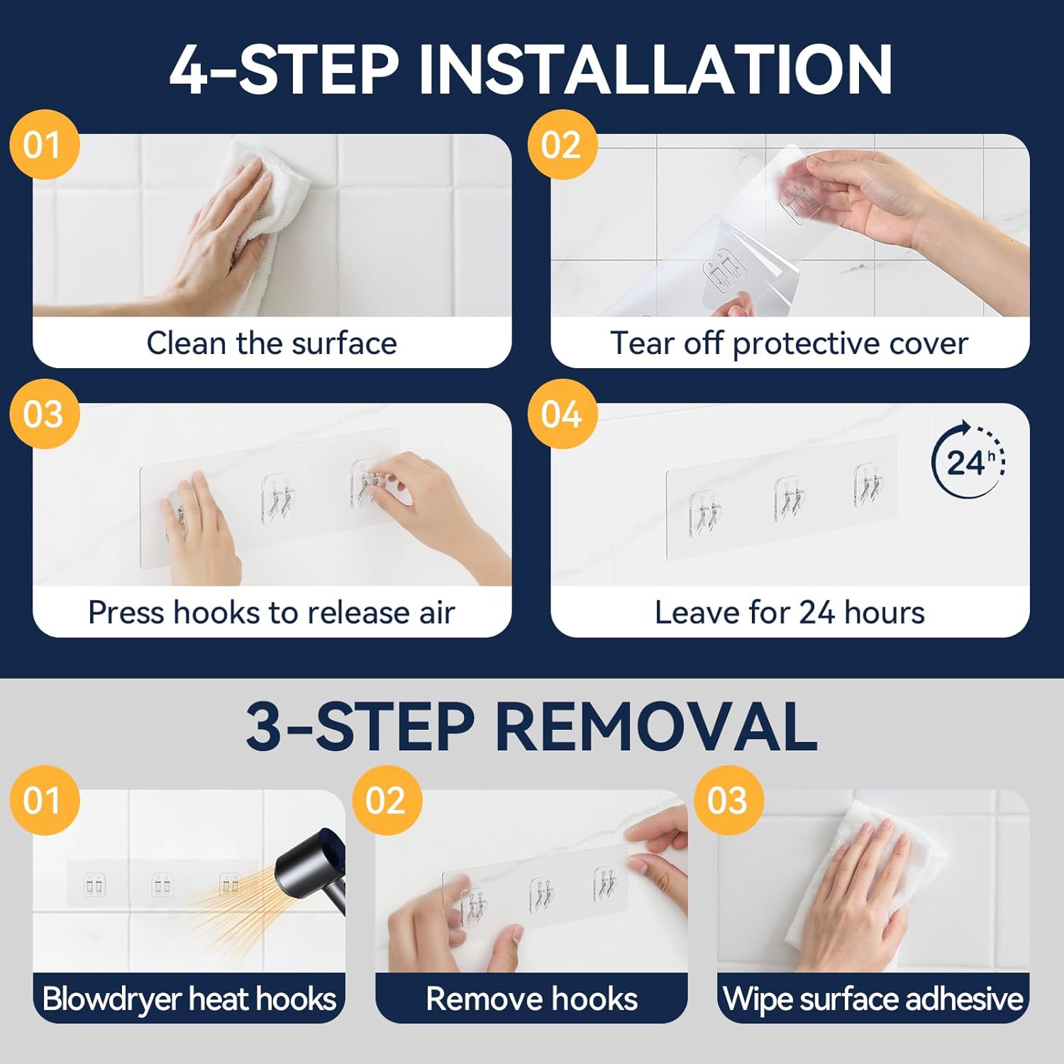 Adhesive 2-Pack Shower Caddy