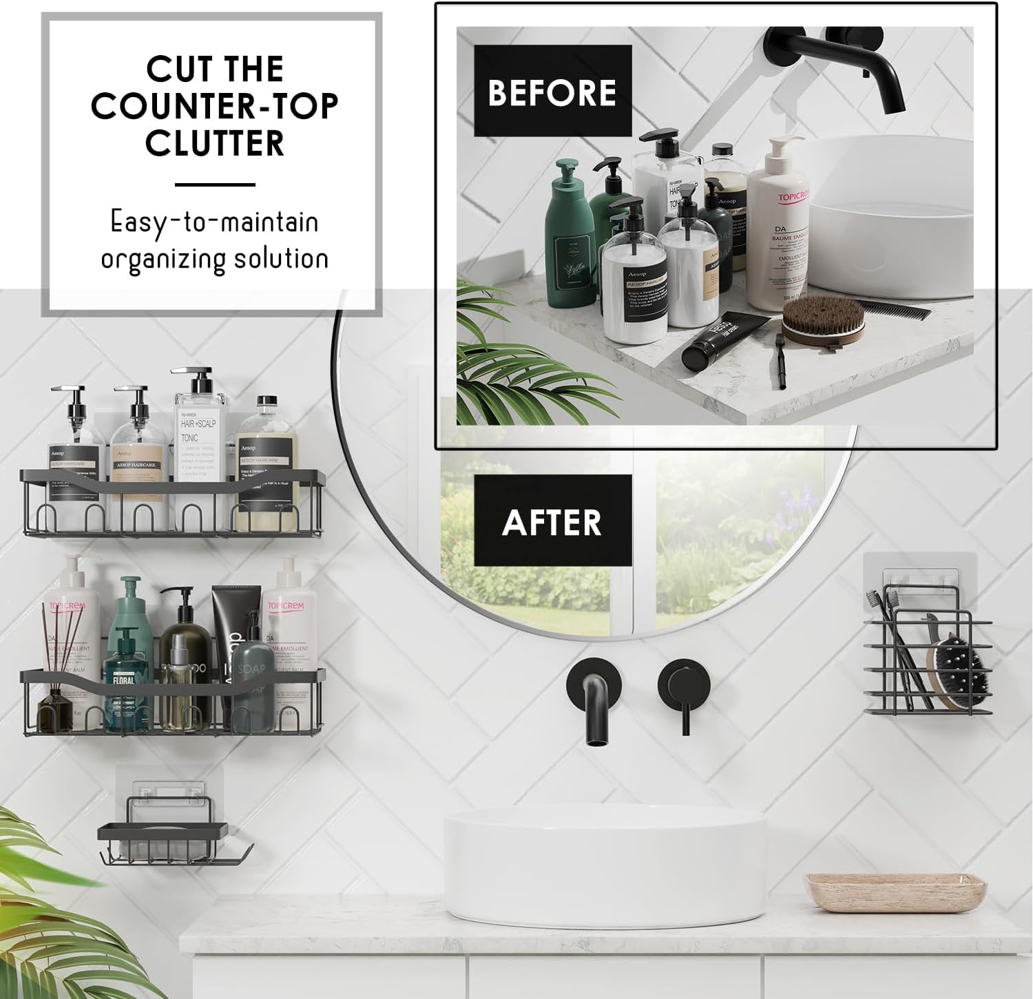 Adhesive Shower Caddy Organizer