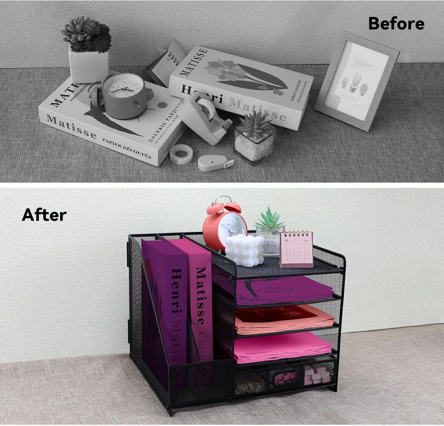 Desk Organizers and Accessories with File Holder