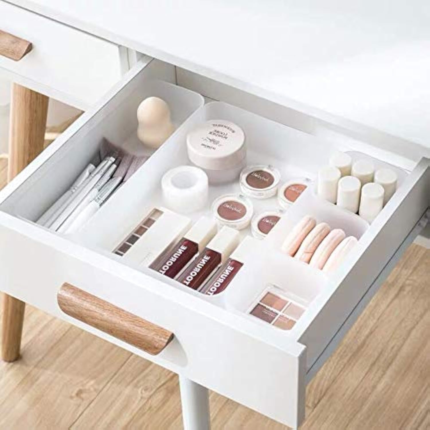 Clear Drawer Organizer Set