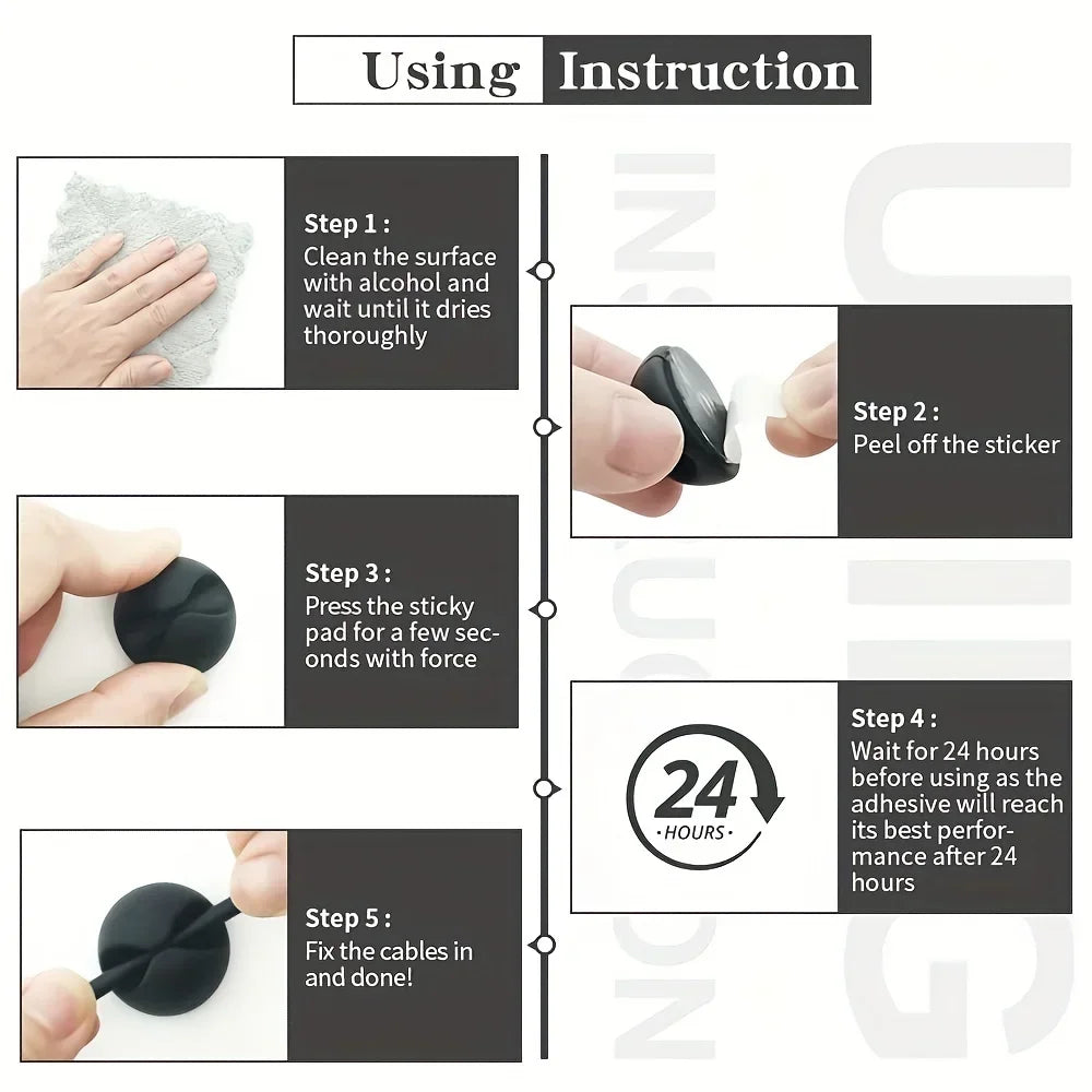 Rubber Cable Organizer Clips