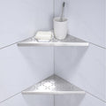 White 10" Corner Shower Shelf