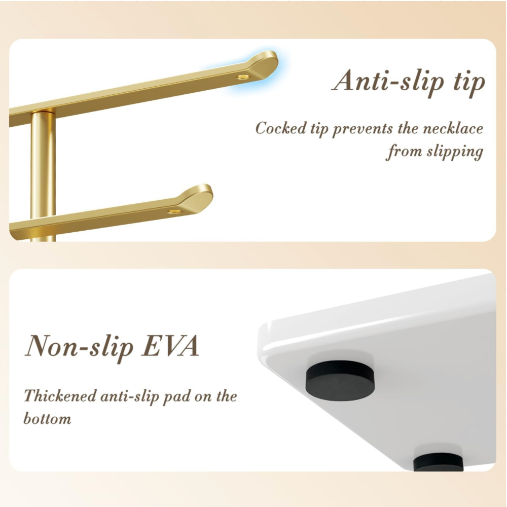 Luxury Gold Jewelry Stand Organizer