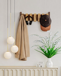 Wall-Mounted Coat Rack (Magnetic Hooks)