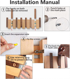 Wall-Mounted Coat Rack (Magnetic Hooks)