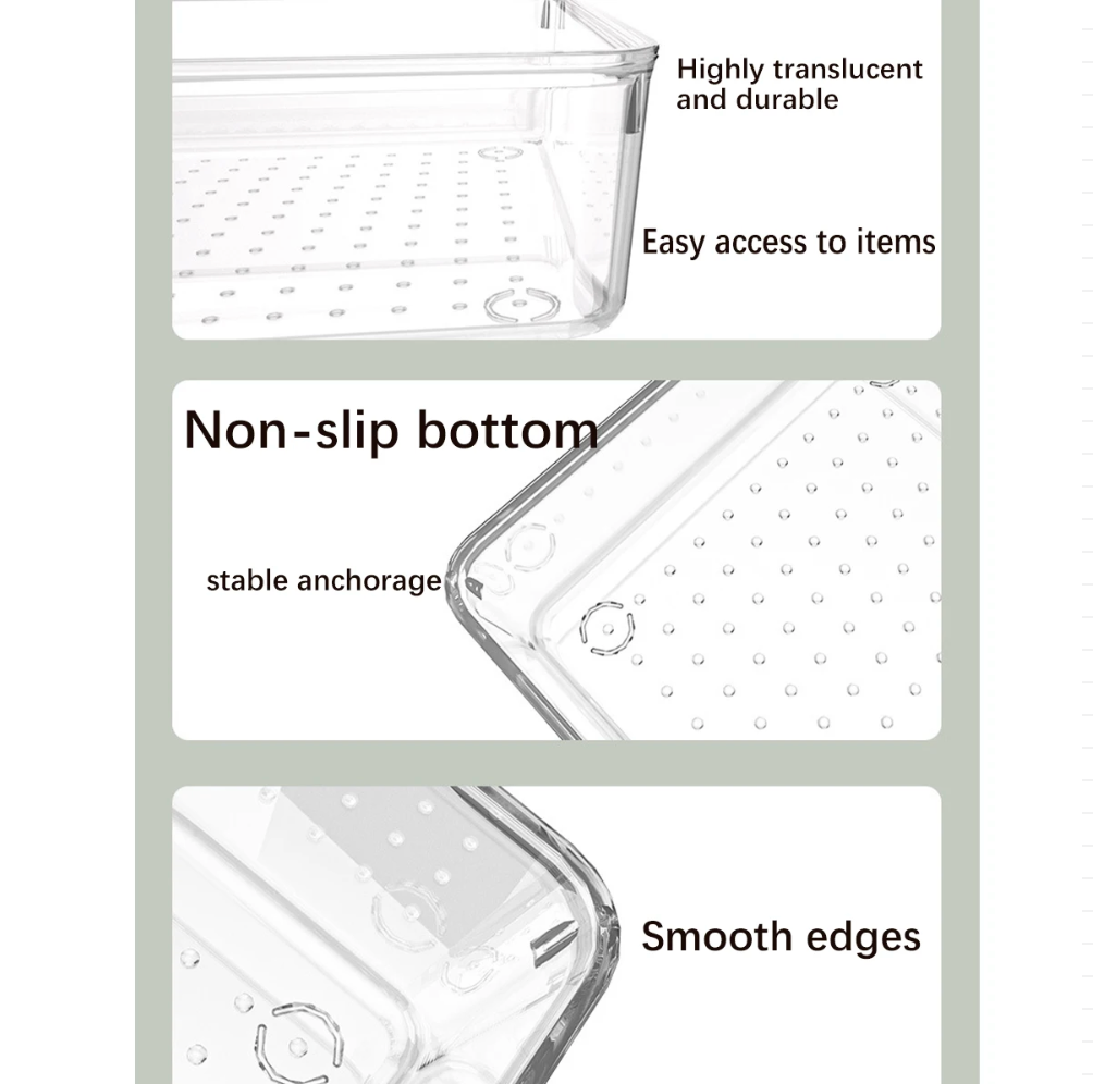 Clear Drawer Organizer Set