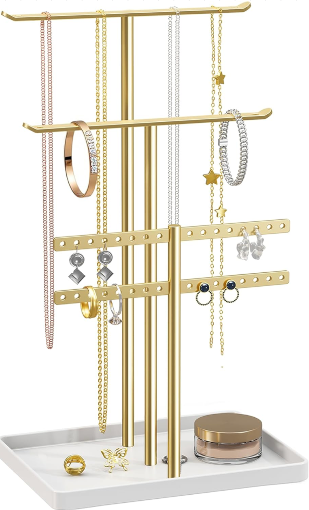 Luxury Gold Jewelry Stand Organizer