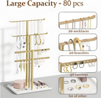 Luxury Gold Jewelry Stand Organizer