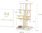 Luxury Gold Jewelry Stand Organizer