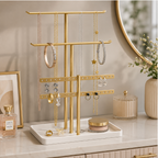 Luxury Gold Jewelry Stand Organizer