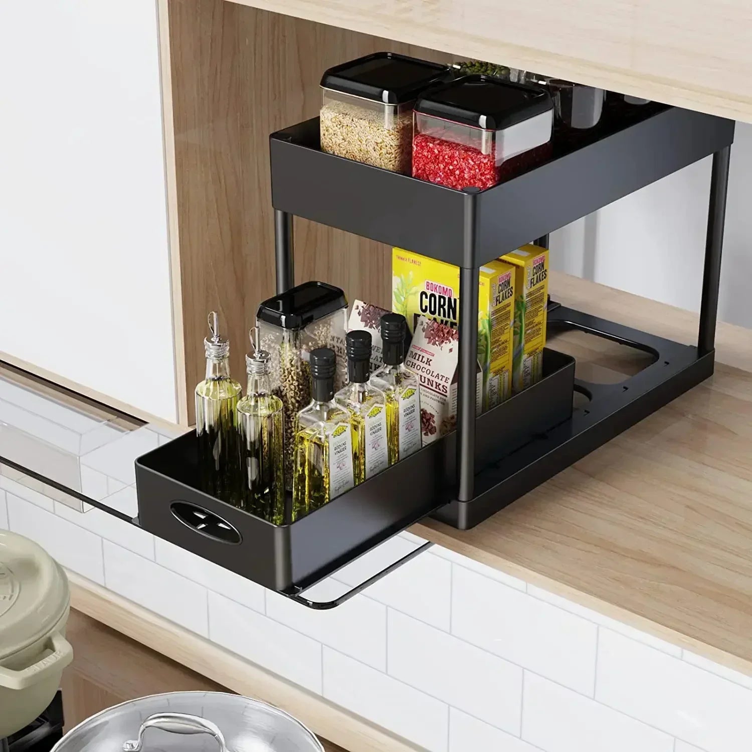 2-Tier Sliding Under Sink Organizer