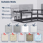 Adhesive Corner Shower Caddy (No Drill)