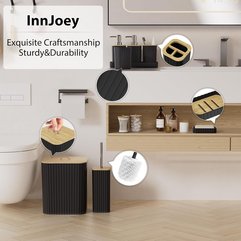 10PC Blcak Bathroom Accessories Set 