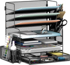 7-Tier Desk Organizer with Drawer