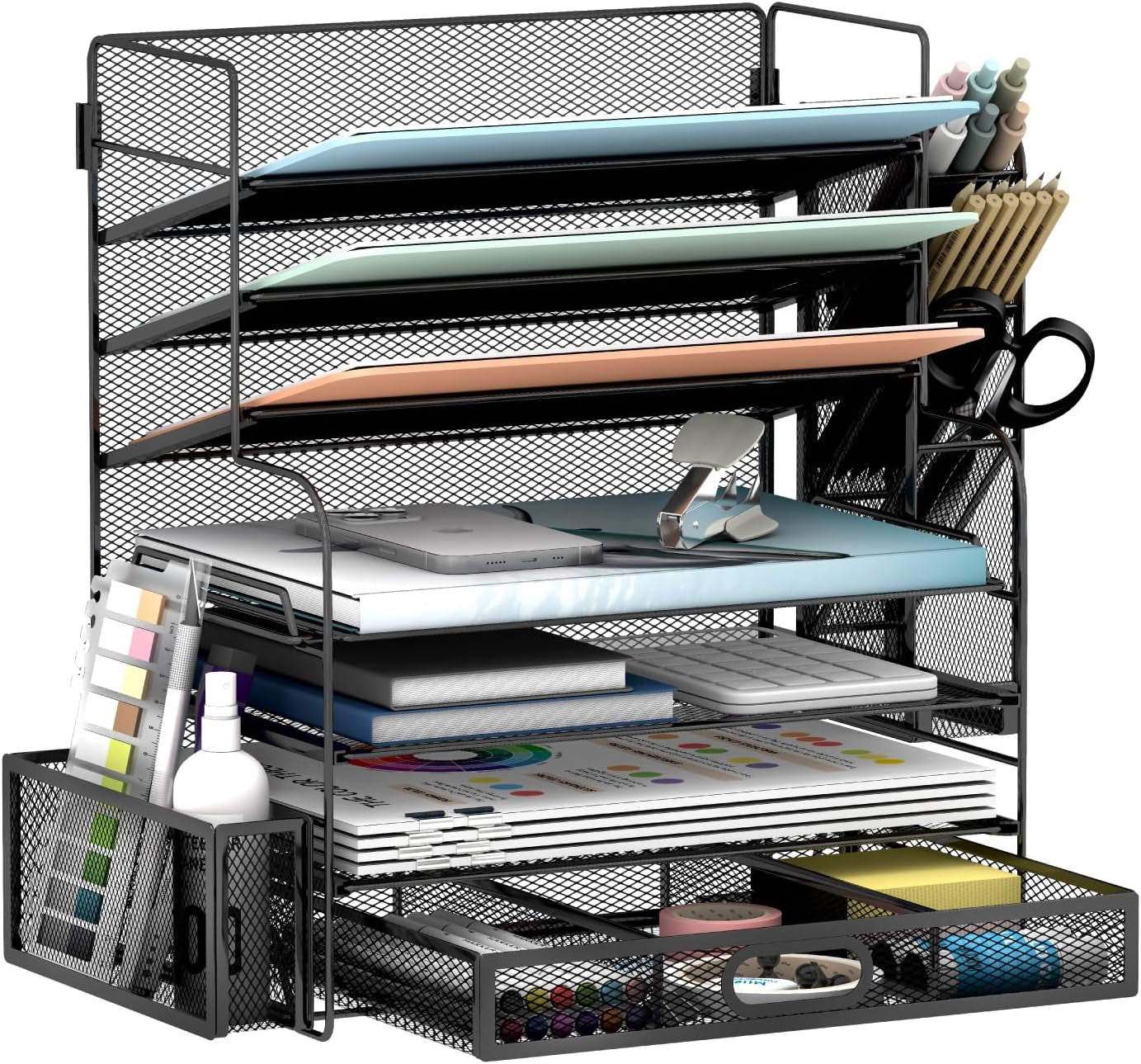7-Tier Desk Organizer with Drawer