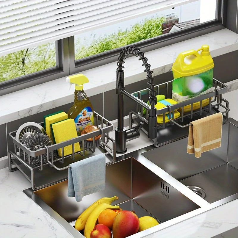 Self-Draining Kitchen Sink Organizer