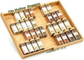 Expandable Bamboo Spice Drawer Organizer 