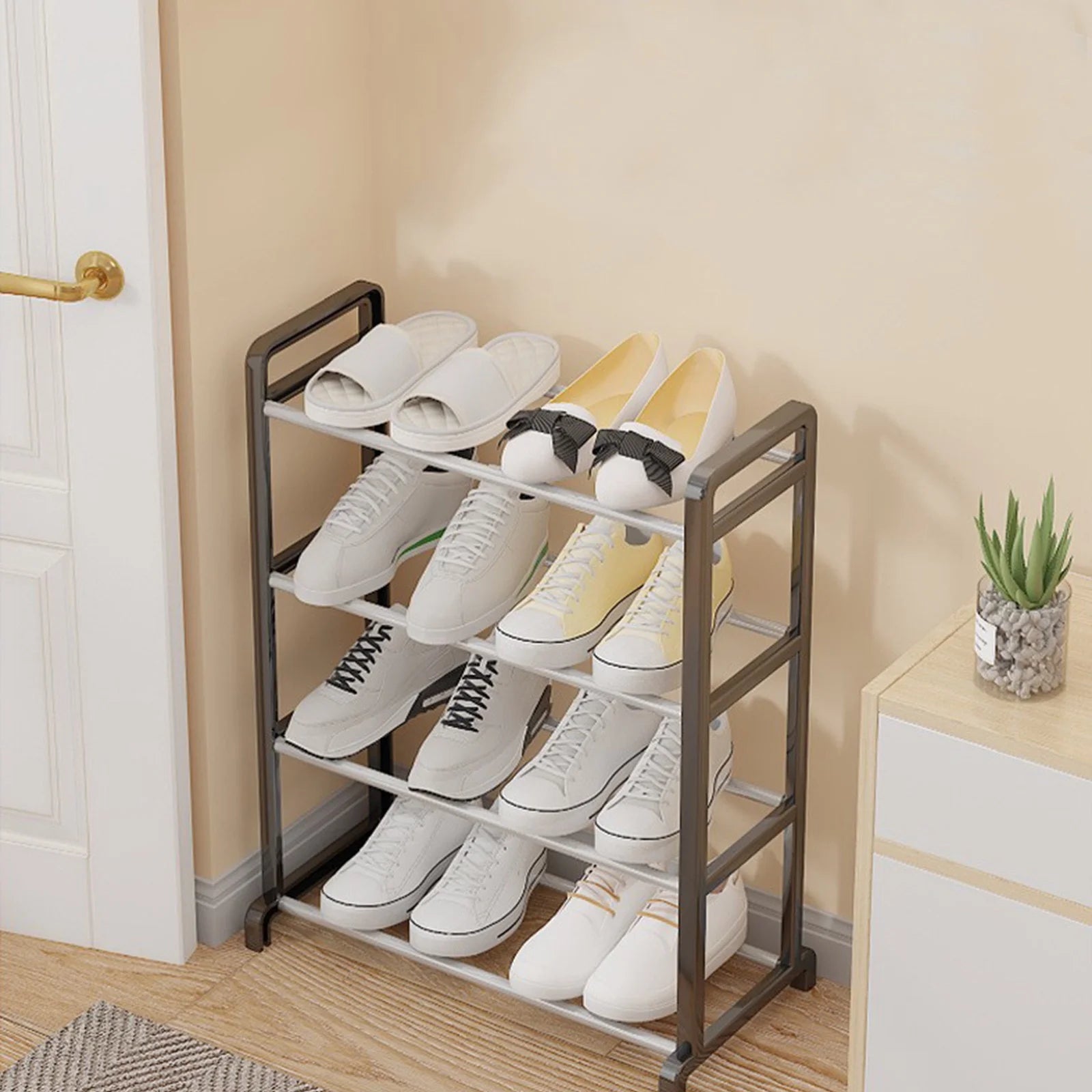 4-Tier Corner Shoe Rack